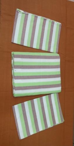 BEDSHEET STRIPE 90X108 2 PILLOW COVER